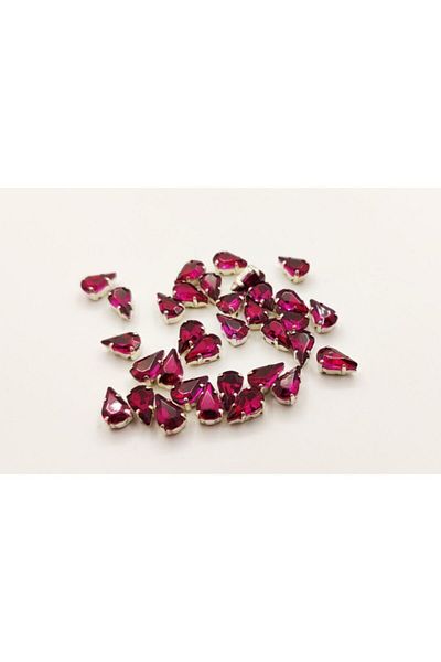 yiğit aksesuar 6x10 (1 CM) Case Planted Drop Glass Stone 100 Pieces