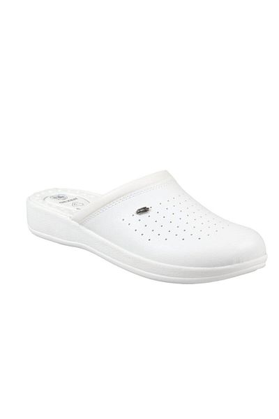 GEZER Men's Orthopedic (4 Point) Hospital & Work White Sabo Slippers
