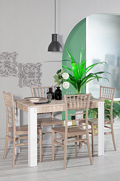 MOBETTO Home Grande Masa / Soho Mutfak Masa Takımı - Cappucino