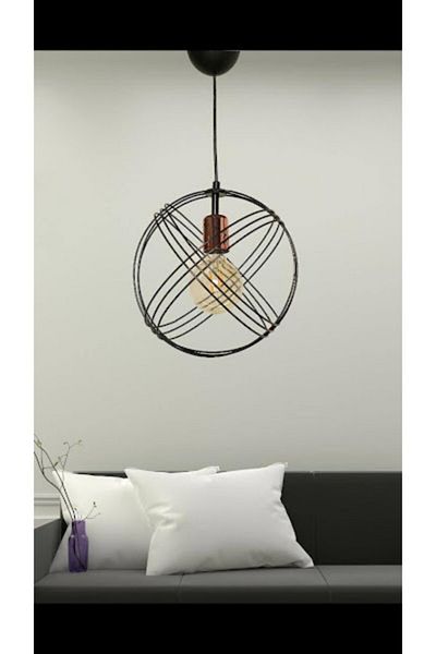 DEDE Decorative Single Atom Pendant Lamp Black Chandelier