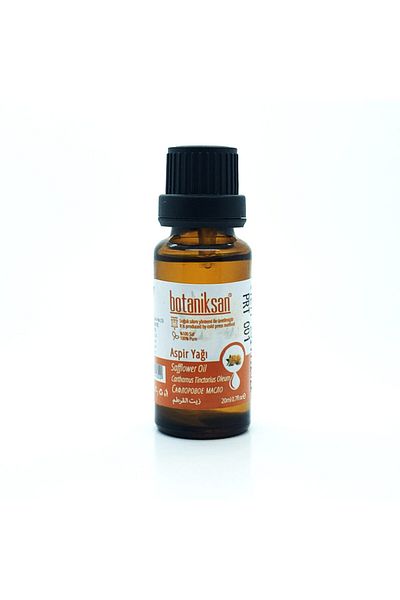 botaniksan 20ml Safflower Oil - Cold Pressed, Pure, Natural, No Additives