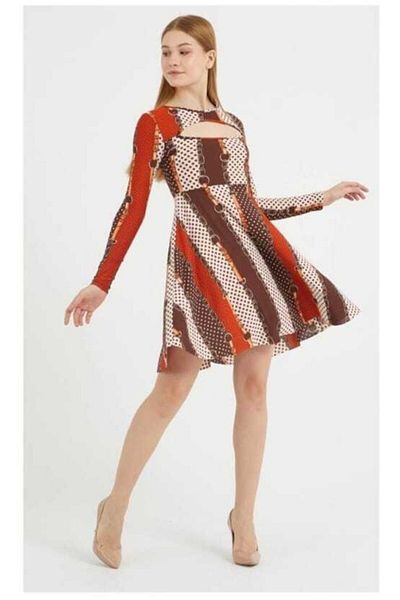 Secret Passion Lingerie Rochie de seară elegantă, elastică, din țesătură creponată, cu mâneci lungi, decoltate