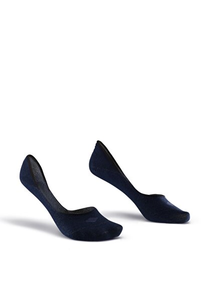 Bonny Silver Women's Navy Blue Odor-Free Ballerina Silver Socks