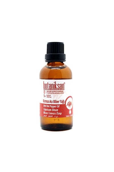 botaniksan 50ml Red Hot Pepper Oil - Cold Pressed, Pure, Natural, No Additives