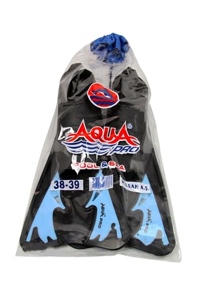 Aqua Pro زعانف حمام سباحة قصيرة، زعانف غوص 32-33 أزرق