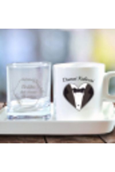 GÖNÜL Promise Coffee Groom Cup and Water Cup Set