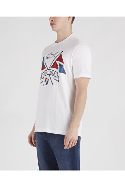 PAUL&SHARK Ανδρικό πλεκτό μπλουζάκι C.w. Βαμβάκι