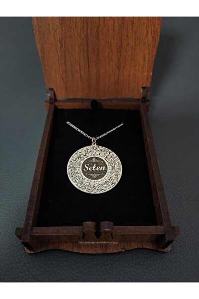 Naz Gümüş Ayetel Kürsi Isimli Kolye 925 Ayar Gümüş