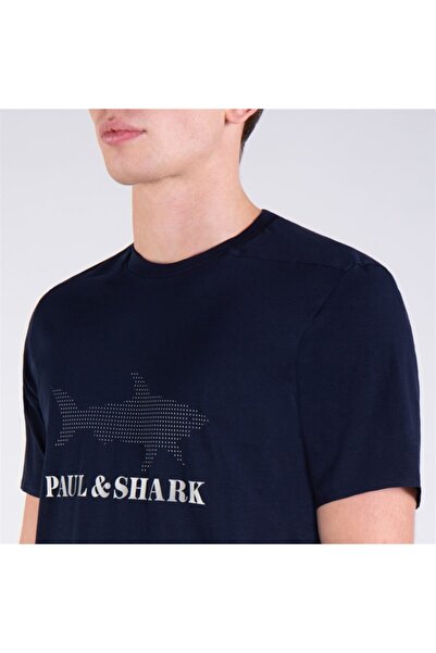 PAUL&SHARK Ανδρικό πλεκτό μπλουζάκι C.w. Βαμβάκι