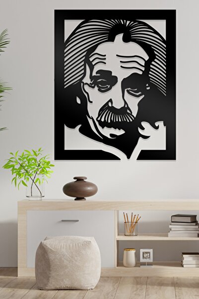 AHWALL Διακοσμητικό Ξύλινο Τραπέζι με Φιγούρα Άλμπερτ Αϊνστάιν