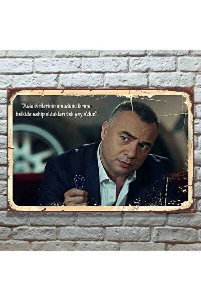 sara dijital baskı Kurtlar Vadisi Süleyman Çakır Retro Tasarım Ahşap Poster