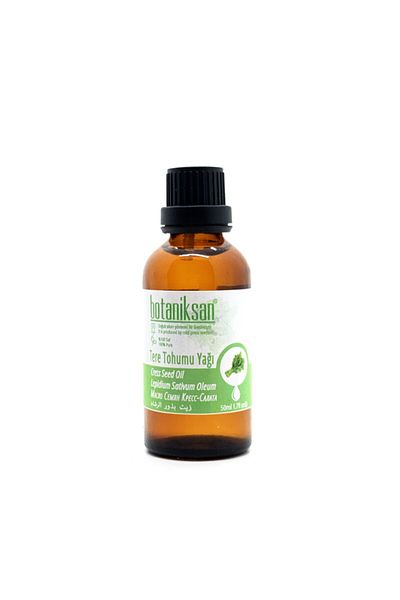 botaniksan 50ml Cress Seed Oil - Cold Pressed, Pure, Natural and Additive-Free