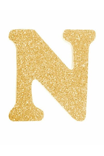BoncukAVM Strafor Altın Rengi Yapışkanlı N Harfi 9 Cm
