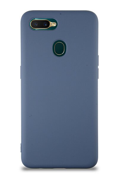 CaseArt Oppo A12 Kapak Içi Kadife Lansman Silikon Kılıf - Petrol Mavisi