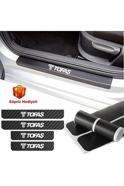 Hellove Tofaş Sticker Carbon Door Sill Auto Sticker Set of 4