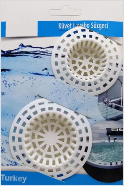 Chermik Burçin 2'li Evye Lavabo Süzgeci Plastik Küvet Lavoba Süzgeç 1410