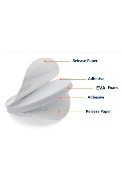 Dünya Magnet 3m Round Cut Foam Multi Strong Double Traf Tape 15 mm Diameter 50 Pieces