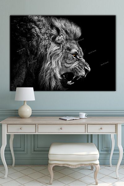 Morfil Sanat Atölyesi Regele Leu Arslan Animal Kingdom Canvas Print