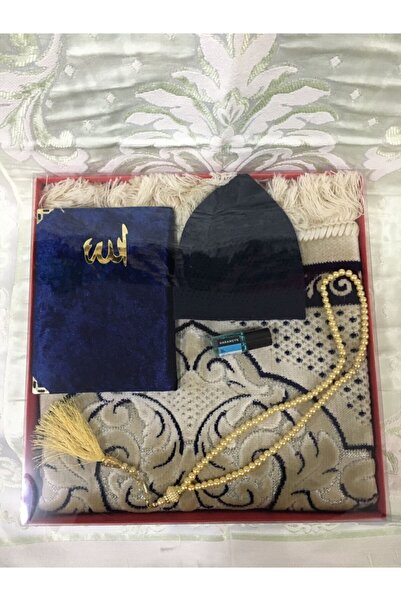 pavrika Lüx Namazlık Seti Seccade Namaz Hocası Yasin Takke Tesbıh Esans Set