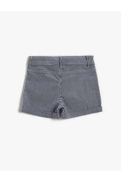 Koton Pantaloni scurți cu dungi bleumarin pentru fată