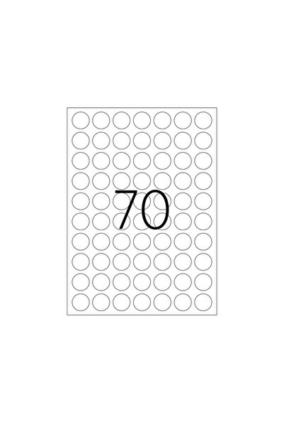 JokeyKırtasiye ملصق ليزر لاصق مقاس A4 بقطر 25 مم - (الورقة الخامسة / 350 ملصقًا)