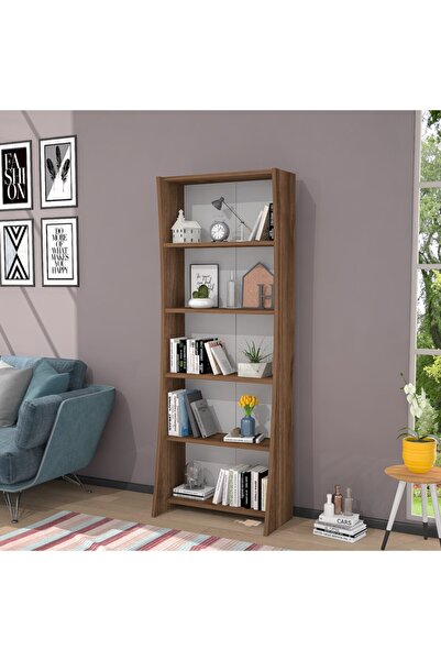 Ankara Mobilya Moons Ceviz 160 Cm Kitaplık