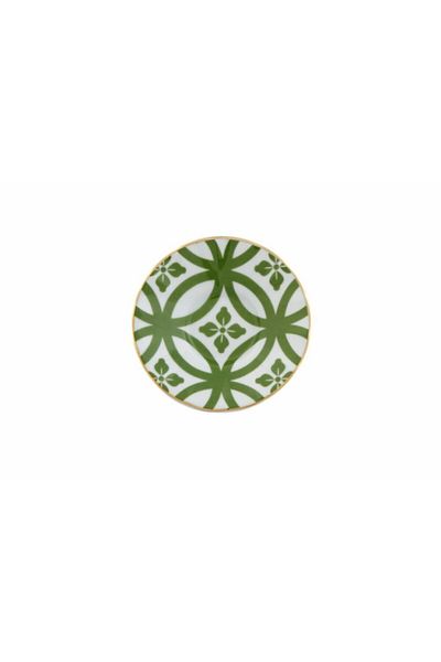 Porland Morocco Pattern1 Green Ergonomic Tea Plate 12 Cm 04a P021483