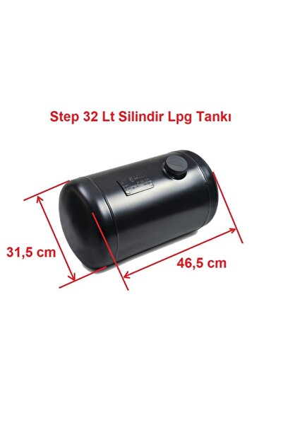 Step Silindir Lpg Tankı 32 Litre Ø 315 X H 460 X 30 ° Derece