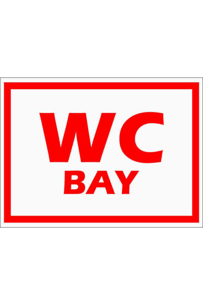 Trafik Ve Uyarı Levhası Kırmızı ( Wc Bayan ) 11x15 Cm Boy 2mm Kalınlık Suya Dayanıklı Foreks Levha