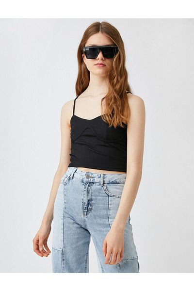 Koton Crop tanktop bretele subțiri