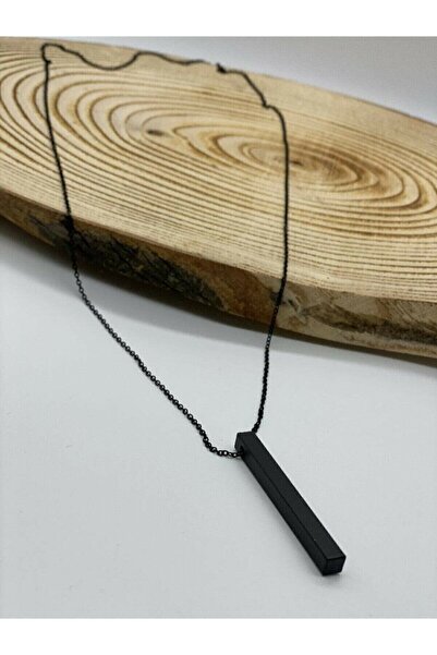 EMKA GİYİM Gümüş Renk Unisex Bar Örme Zincir Kolye