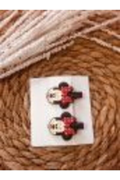 MutluBiDünya Çocuk Kız Bebek Mickey-Minnie Mouse 2'li Klips Toka