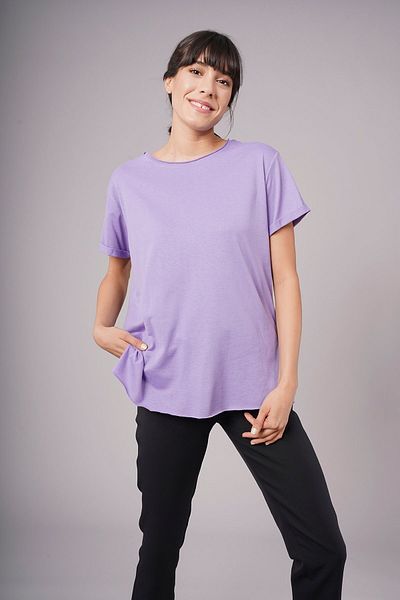 GABRİA Μπλουζάκι με σχίσιμο στο πλάι Crew Neck