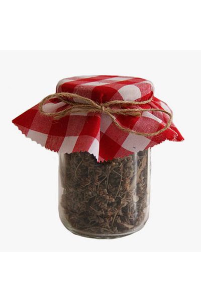 Çizgikare Red Checkered Fabric Jar Lid (16 CM) - 10 Pieces Price