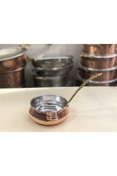 bodur ticaret Copper Sauce Butter and Incense Pan Balanced