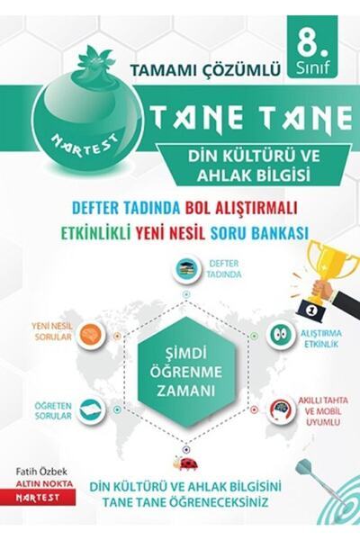 Nartest Yayınevi 8. Sınıf Yeşil Tane Tane Din Kültürü Ve Ahlak Bilgisi Soru B...