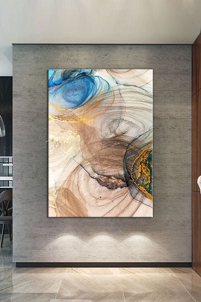Morfil Sanat Atölyesi Χορός των χρωμάτων Αφηρημένη καλλιτεχνική πανέμορφη ζωγραφική σε καμβά (8 διαφορετικά μεγέθη)
