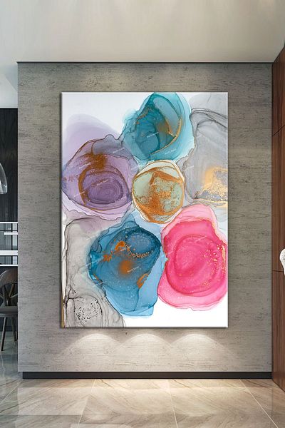 Morfil Sanat Atölyesi Dansul culorilor abstract artistic magnific pictură pe pânză (8 dimensiuni diferite)