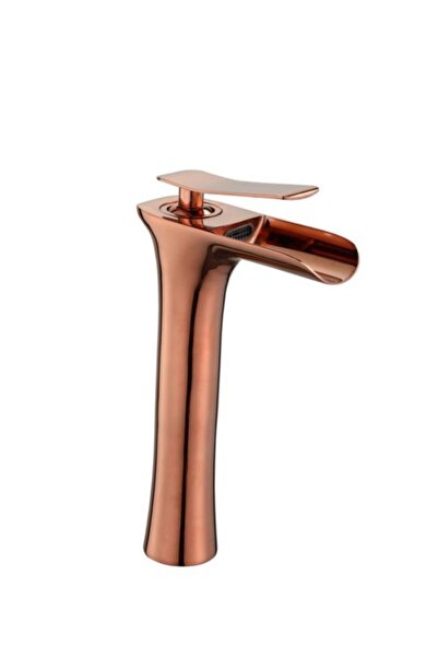 LPD LİDER صنبور حوض تدفق الشلال باللون الذهبي الوردي