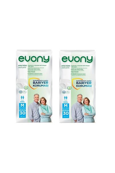 Evony Absorbent Panties Medium 5.5 Drop 30 Pieces 2 Packs 60 Pieces