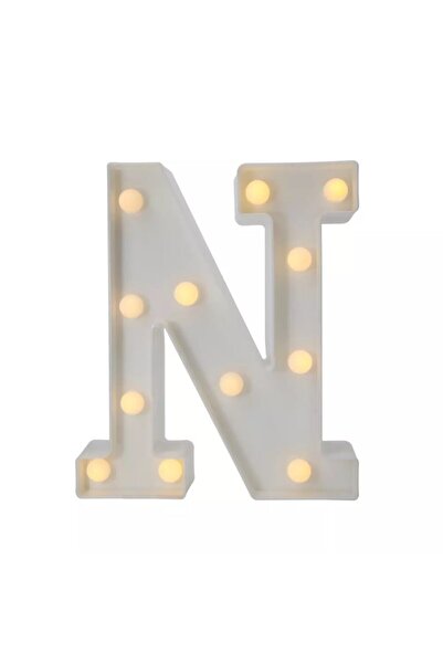 DogusDeco N Harfi Işıklı Led Harf Dekoratif Aydınlatma Büyük Boy