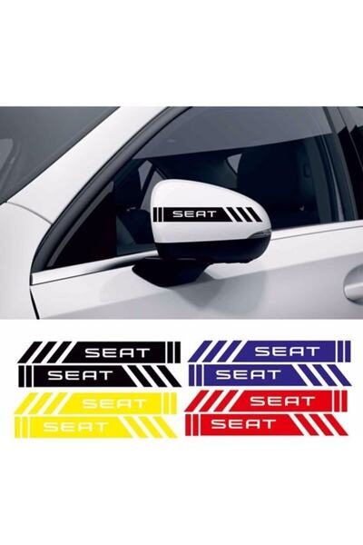 TSC Seat Mirror Sticker Label Strip Black Color