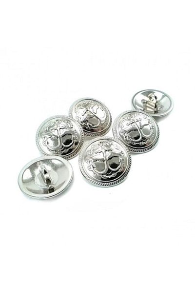 Şentürk aksesuar Anchor Patterned Footed Metal Button