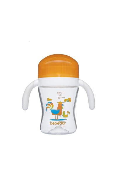 Bebedor ( 1 ADET ) Bebedor Tritan Bardak 360 Derece 210 ml Turuncu