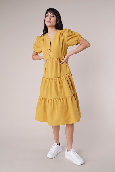 GABRİA Λεπτομερές φόρεμα με κουμπιά