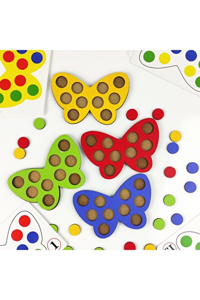 metafortoys Eğitici Ahşap Mozaik Kelebek Oyunu Strateji Ve Mantık Oyunu