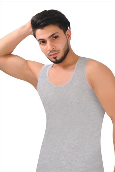 ERŞAH Erkek Ribana Gri Atlet