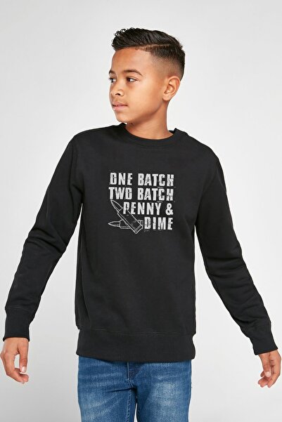QIVI Unisex dečija crna majica Punisher, prva serija, druga serija Štampano