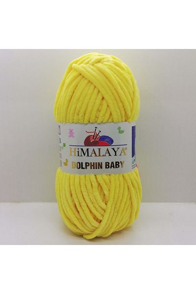 Himalaya Κίτρινο Dolphin Baby Velvet Πλεκτό νήμα 80313