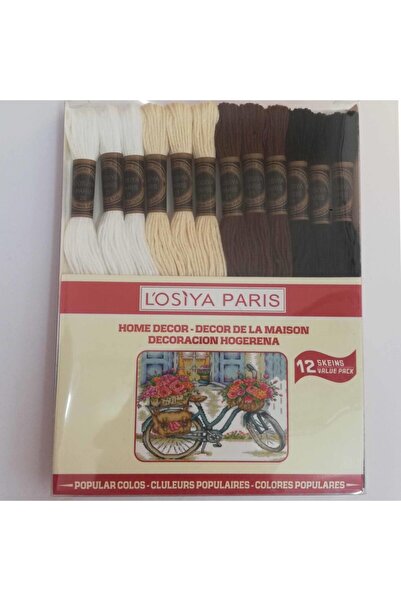 orhanucuzluk Muline set - Set konca za vezenje križićima, 12 komada (crvena k...